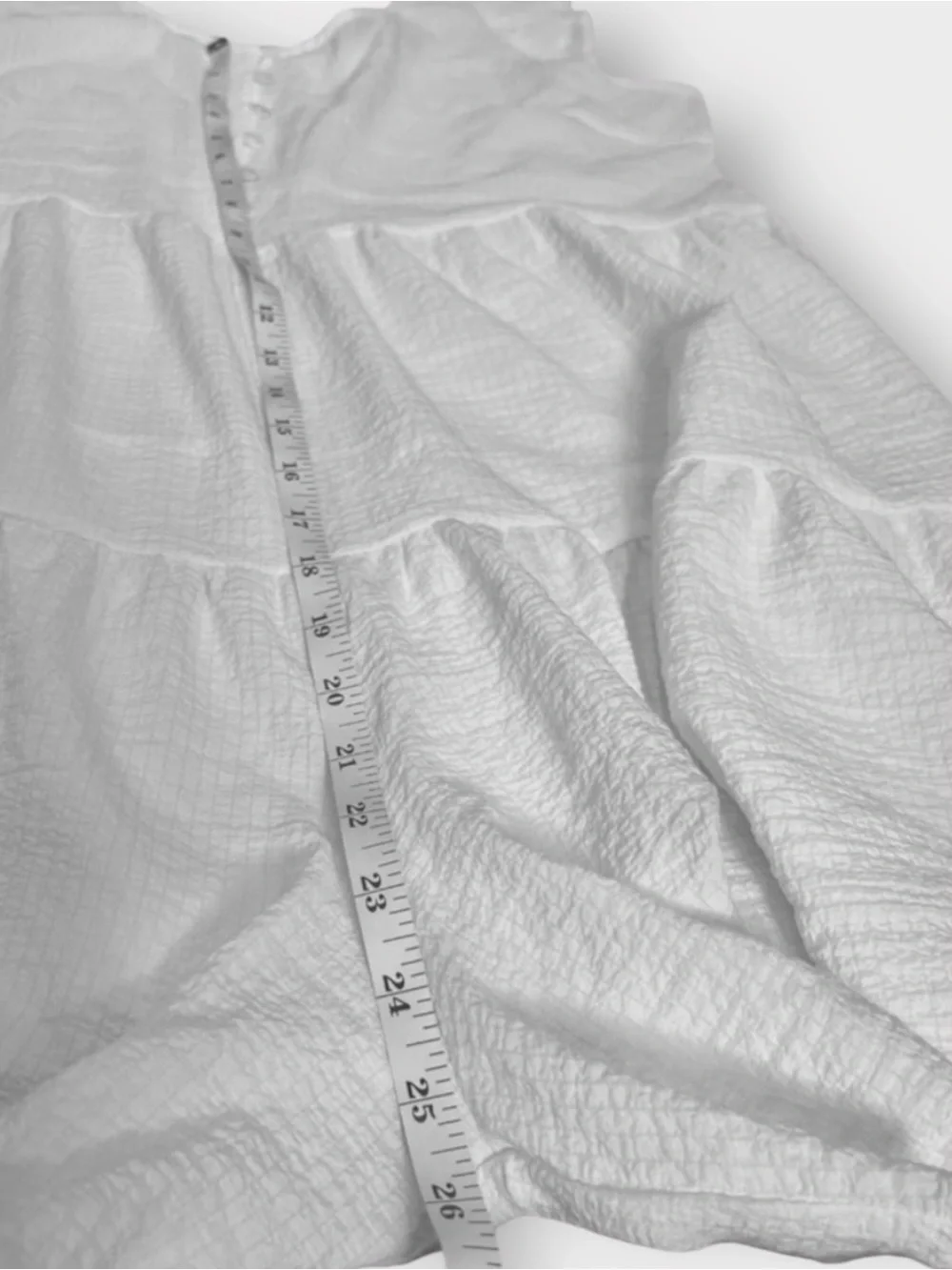 White Gauze Romper Dress Tiered Mini Flutter Sleeve Built In Shorts XL XXL 0X